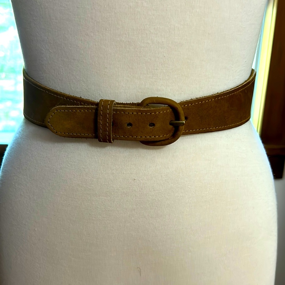 Vintage brown suede belt; XS - S